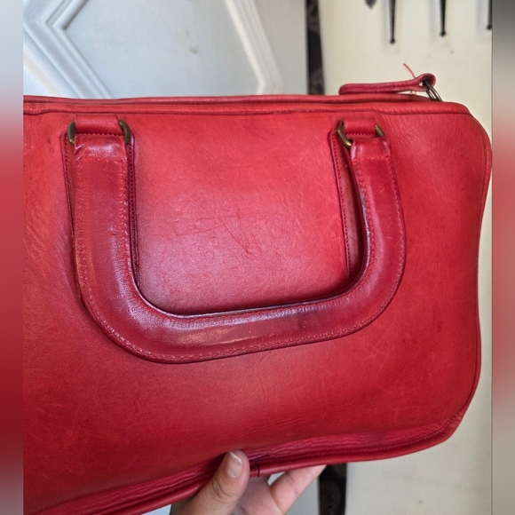 Vintage Coach NYC Red Slim Satchel 9430❤️🥀 - Picture 12 of 15